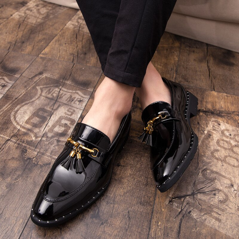 Unico 2 - Classic tassel patent leather loafers for men - Ashour Shoes