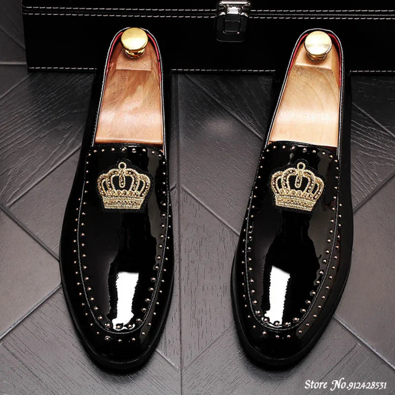 Reali - patent leather red bottom sole loafers for men - Ashour Shoes