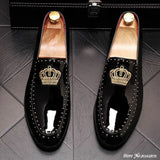 Reali - patent leather red bottom sole loafers for men - Ashour Shoes