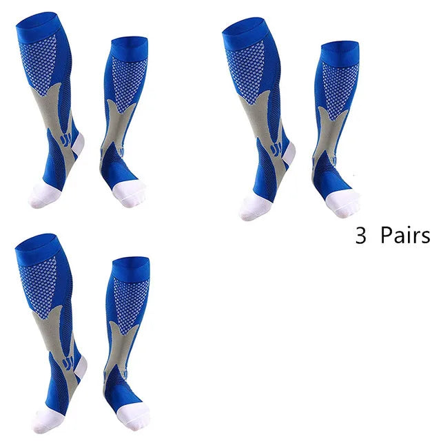 Vigore - Unisex 3-Pack Sports & Compression Socks for Running