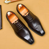 La Finezza 4 - Captoe Italian style leather derby Dress Shoes - Ashour Shoes
