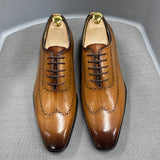 Punteggiato - luxury oxford leather dress shoes for men - Ashour Shoes