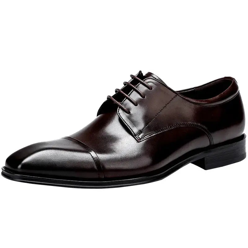 La Finezza 4 - Captoe Italian style leather derby Dress Shoes - Ashour Shoes