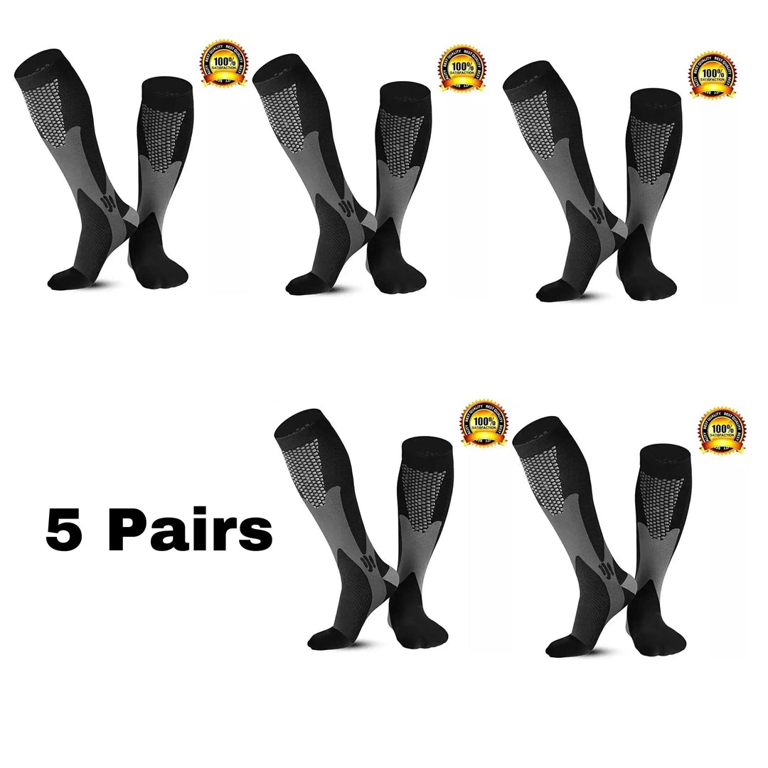 Vigore - Unisex 3-Pack Sports & Compression Socks for Running