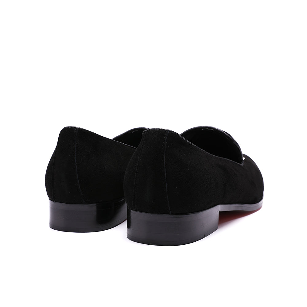 Chris Bello - Velvet Red bottom sole Loafers For men