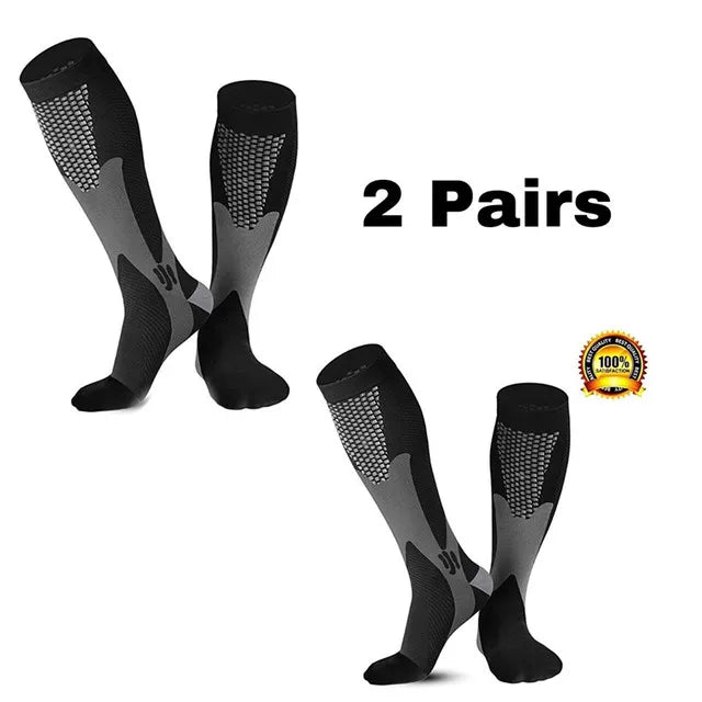 Vigore - Unisex 3-Pack Sports & Compression Socks for Running