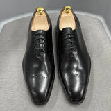 Punteggiato - luxury oxford leather dress shoes for men - Ashour Shoes