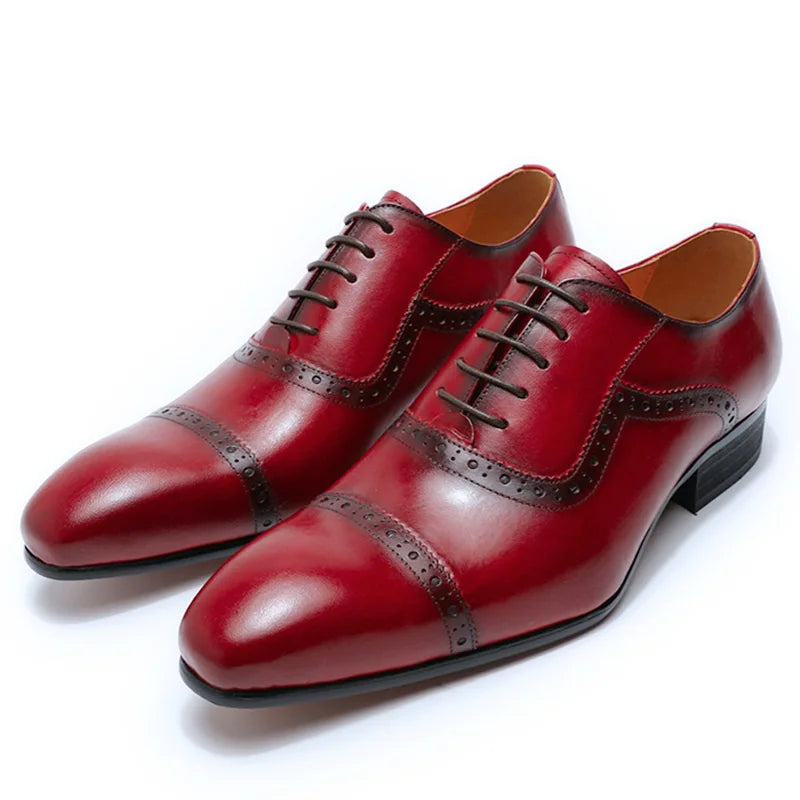 Valentino 1 -  High quality brogue oxford dress shoes for men