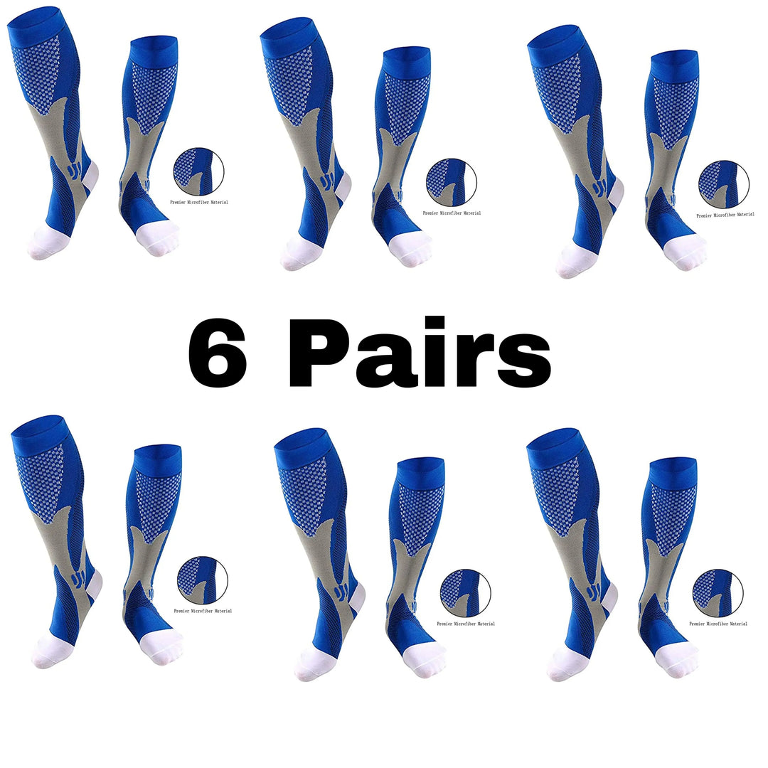 Vigore - Unisex 3-Pack Sports & Compression Socks for Running