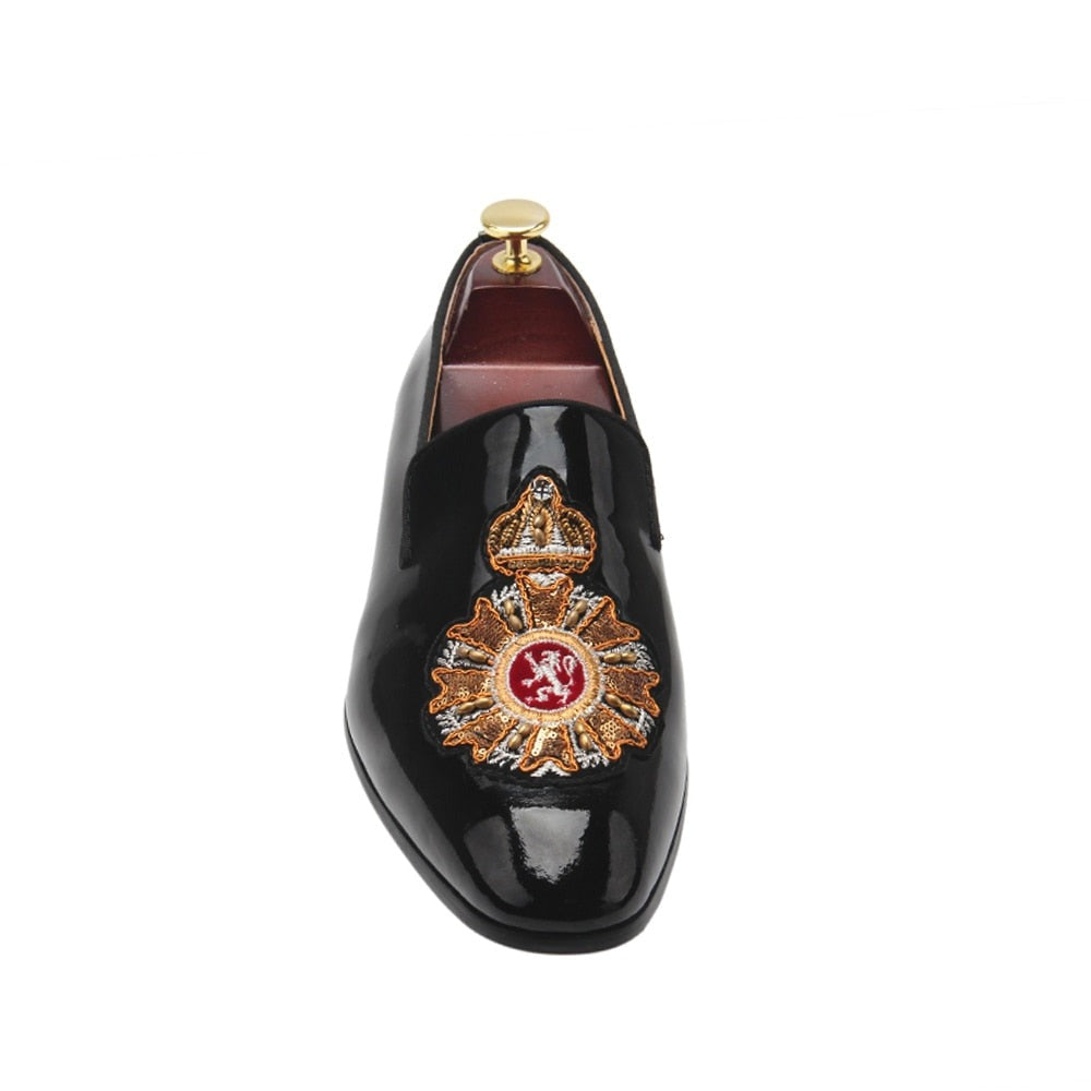 LUXX Royale - Luxurious Patent Leather Loafers For men - Red Bottom - Ashour Shoes