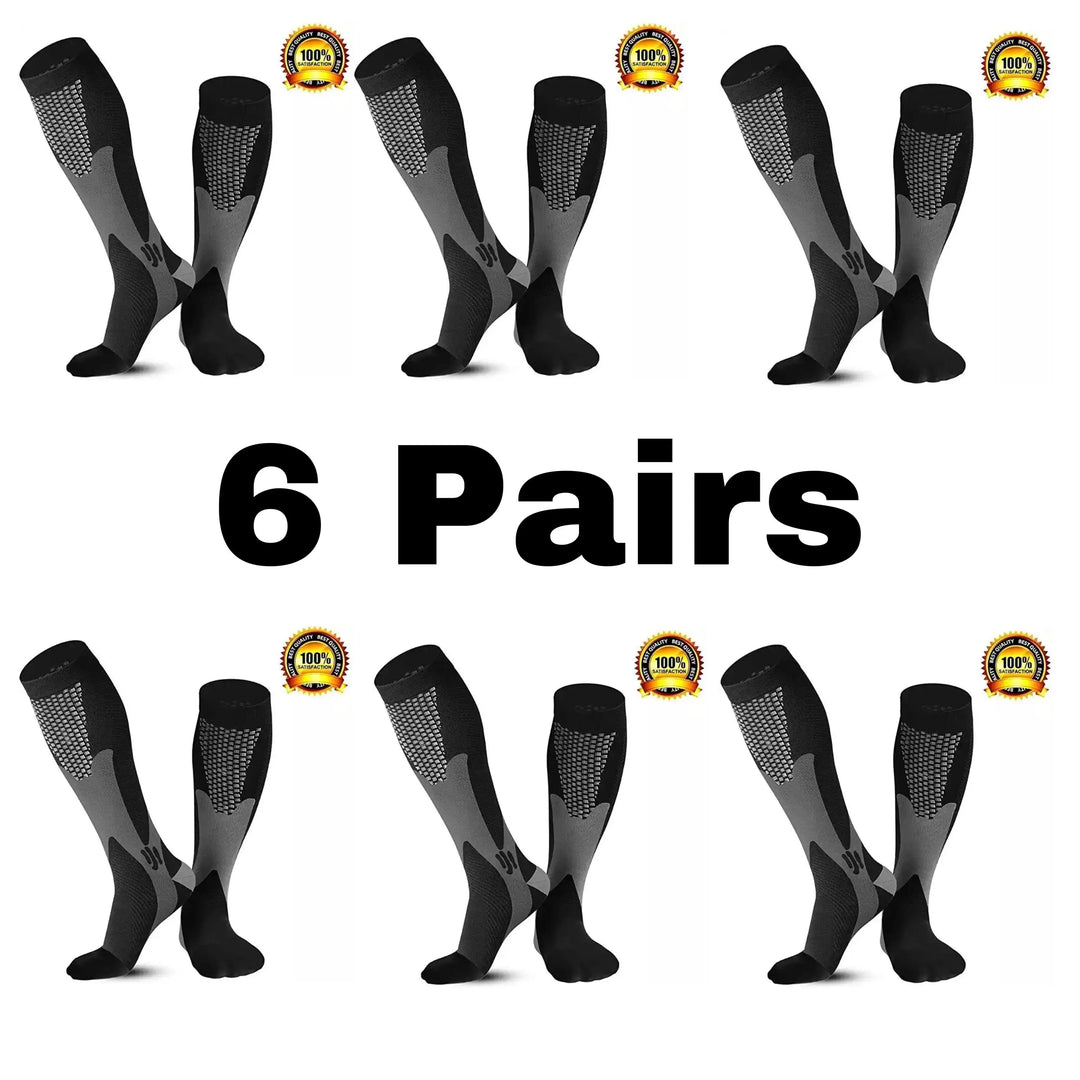 Vigore - Unisex 3-Pack Sports & Compression Socks for Running