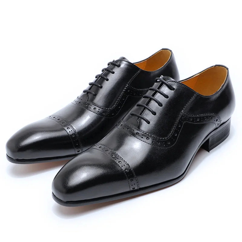 Valentino 1 - High quality brogue oxford dress shoes for men - Ashour Shoes