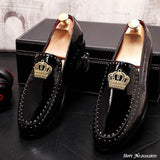 Reali - patent leather red bottom sole loafers for men - Ashour Shoes
