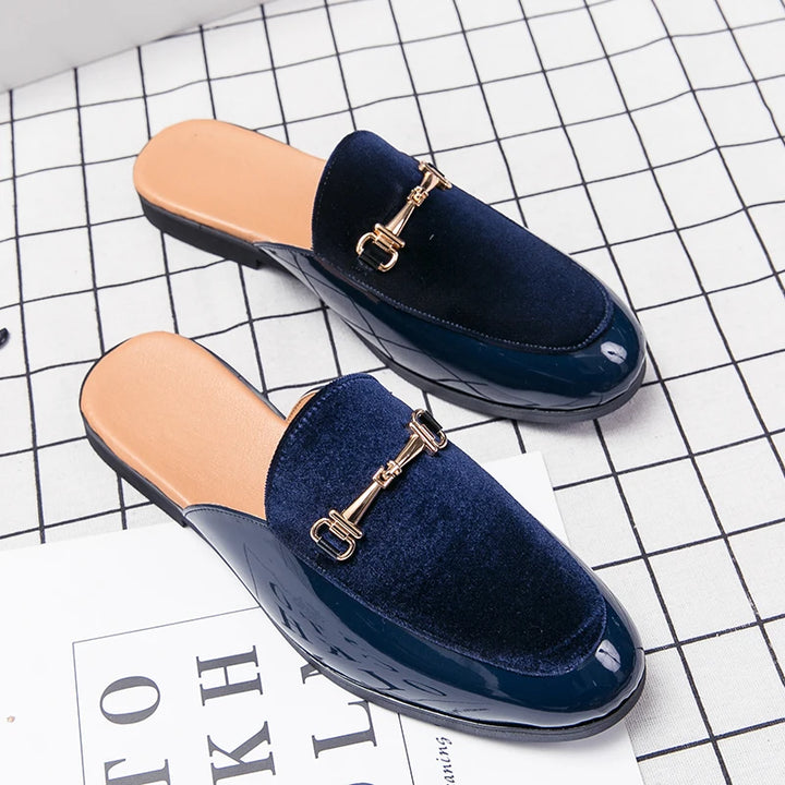 il lusso M2 - horsebit men's mules/backless loafers/Half shoes/Driving shoes - Ashour Shoes