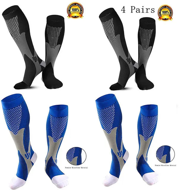 Vigore - Unisex 3-Pack Sports & Compression Socks for Running