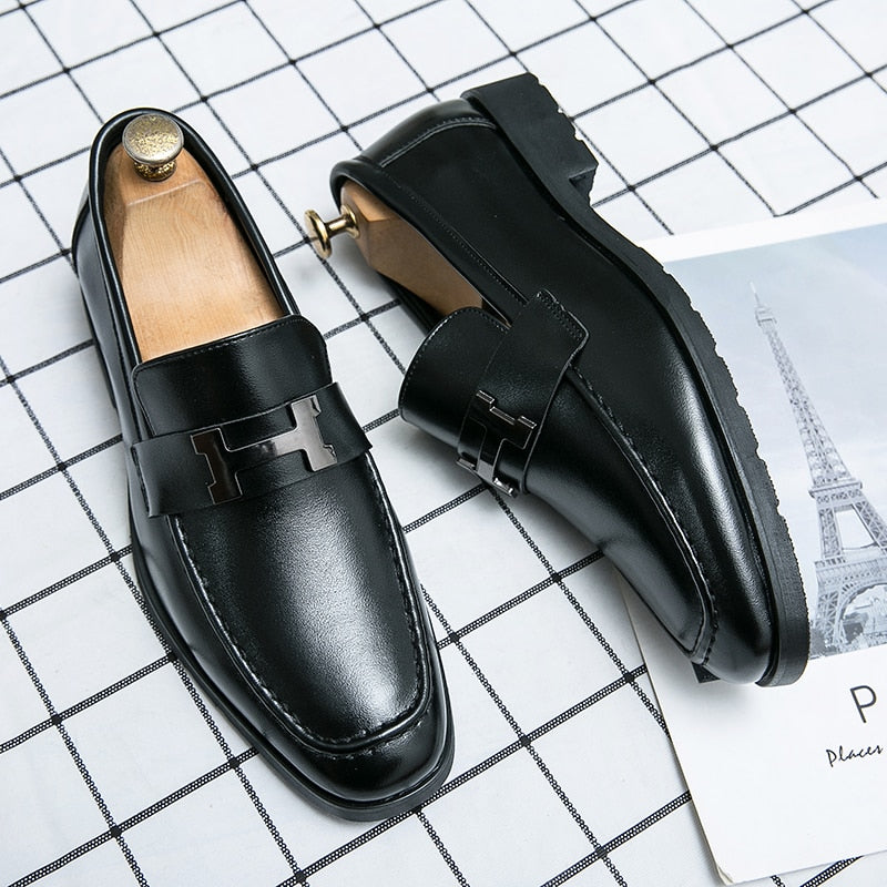 The Roveleto - Italian Fashion style Leather Loafers For Men - Ashour Shoes