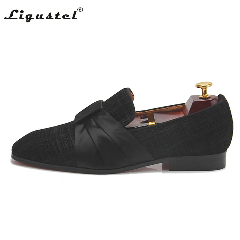 Ligustel Men Loafers Shoes Handmade Leisure Style Wedding Party Casual Shoes Men Flats Leather Working Black Shoes Big Size 13 - Ashour Shoes