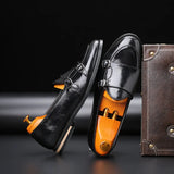Monaco - Men's Elegant Burgundy Double Monk Strap Loafers - Ashour Shoes