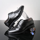 Vareon – Classic Modern Derby Captoe Dress Shoes for Men Vegan Leather - Ashour Shoes