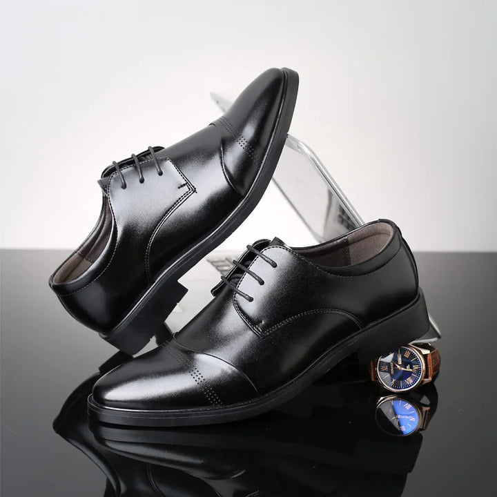 Vareon – Classic Modern Derby Captoe Dress Shoes for Men Vegan Leather