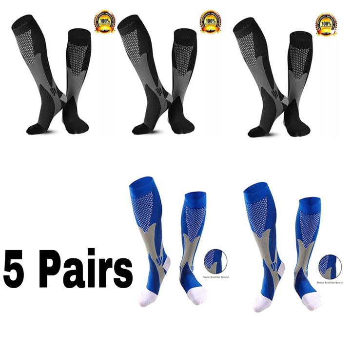 Vigore - Unisex 3-Pack Sports & Compression Socks for Running