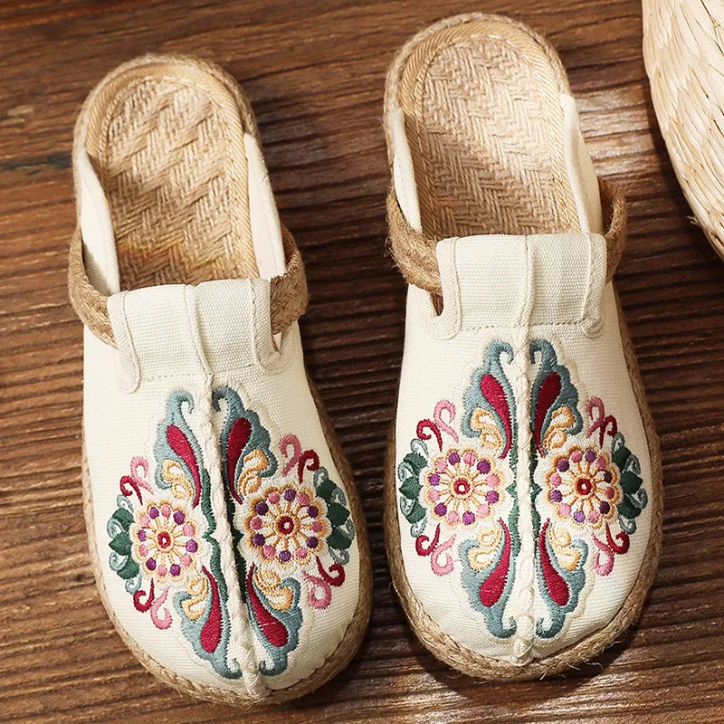 natura3 -  Vintage Retro slip-on shoes for women