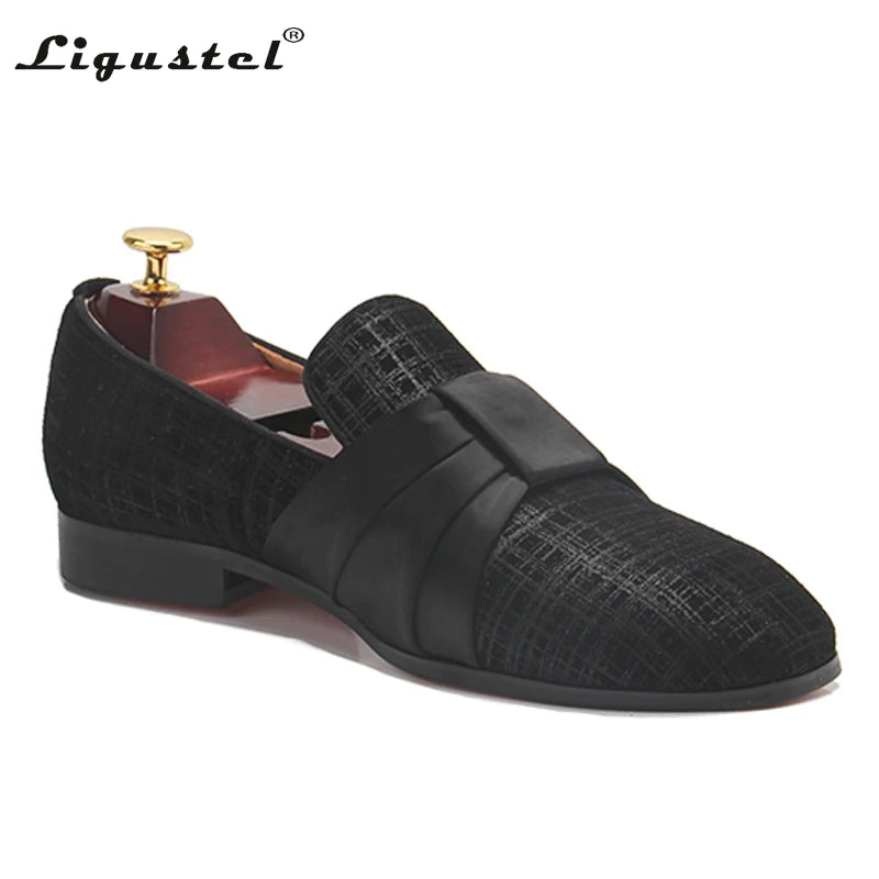 Ligustel Men Loafers Shoes Handmade Leisure Style Wedding Party Casual Shoes Men Flats Leather Working Black Shoes Big Size 13 - Ashour Shoes