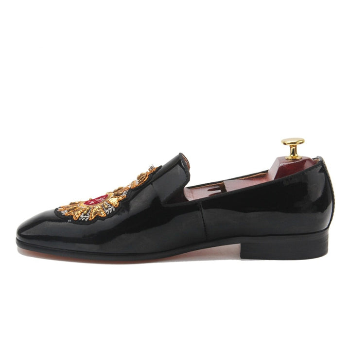 LUXX Royale - Luxurious Patent Leather Loafers For men - Red Bottom - Ashour Shoes