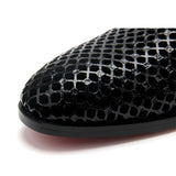 Nobile2 - Men's Black Dress Loafers with Bow Accent - Ashour Shoes