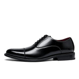 Signore - Men's Elegant Polished Leather Cap Toe Oxford Dress Shoes - Ashour Shoes