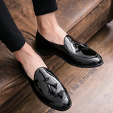 Eleganza - Men's Elegant Patent Finish Tassel Loafers - Ashour Shoes