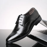 Vareon – Classic Modern Derby Captoe Dress Shoes for Men Vegan Leather - Ashour Shoes