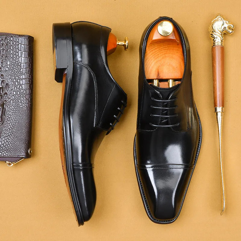 La Finezza 3 - Italian style leather derby Dress Shoes