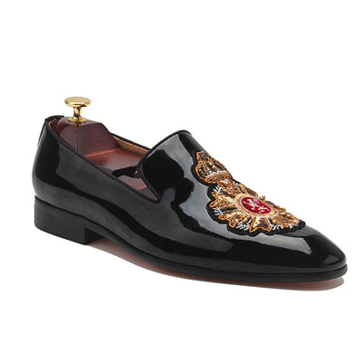 LUXX Royale - Luxurious Patent Leather Loafers For men - Red Bottom
