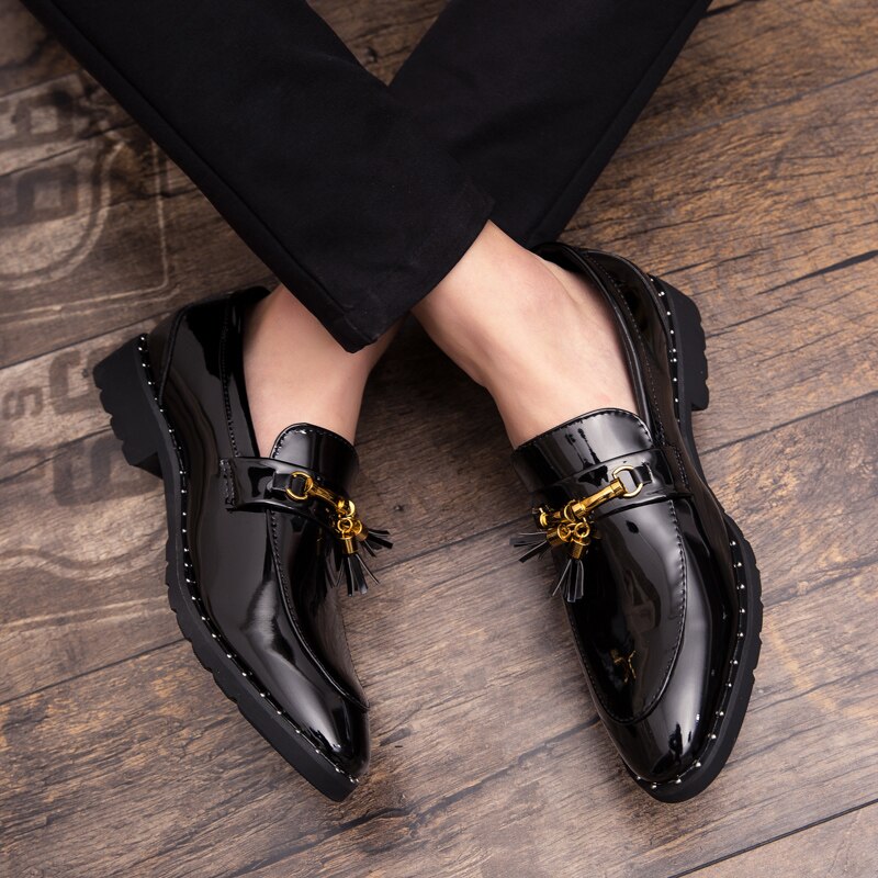 Unico 2 - Classic tassel patent leather loafers for men - Ashour Shoes