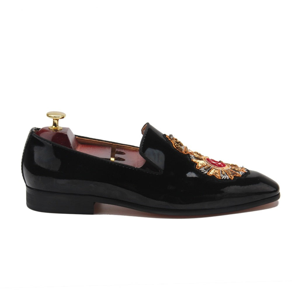 LUXX Royale - Luxurious Patent Leather Loafers For men - Red Bottom - Ashour Shoes