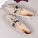 Stile - Men's Black Textured Suede Driving Loafers with Tassels - Ashour Shoes