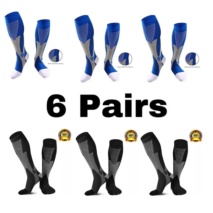 Vigore - Unisex 3-Pack Sports & Compression Socks for Running