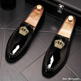 Reali - patent leather red bottom sole loafers for men - Ashour Shoes