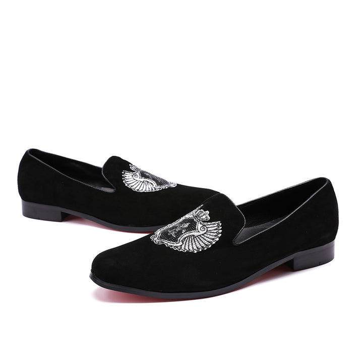 Chris Bello - Velvet Red bottom sole Loafers For men - Ashour Shoes