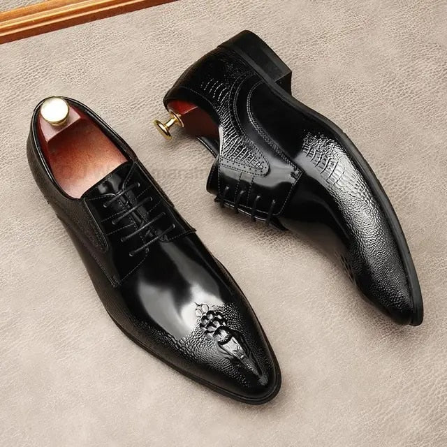 designer men dress shoes Men's Formal & Boots crafted from the finest leather Men's Black Designer Dress Shoes