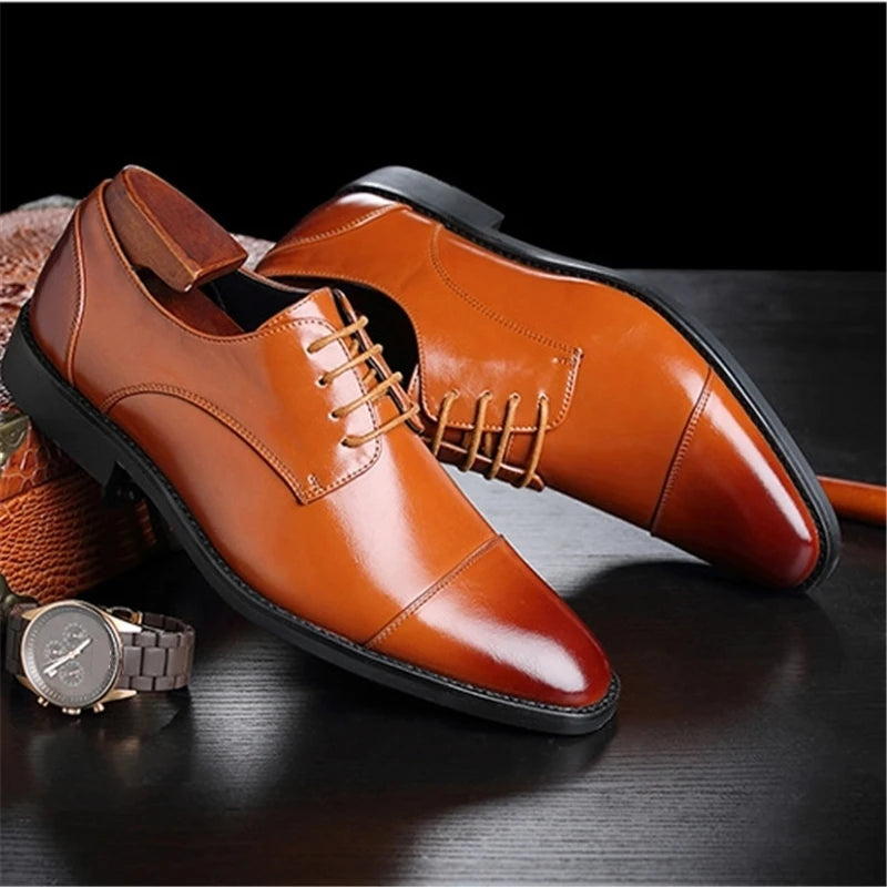 Zinar - Classic Modern Oxford Lace Dress Shoes