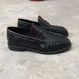 Lassa - French Retro Handmade Calf Leather Flats for Women – Slip-On Casual Shoes - Ashour Shoes