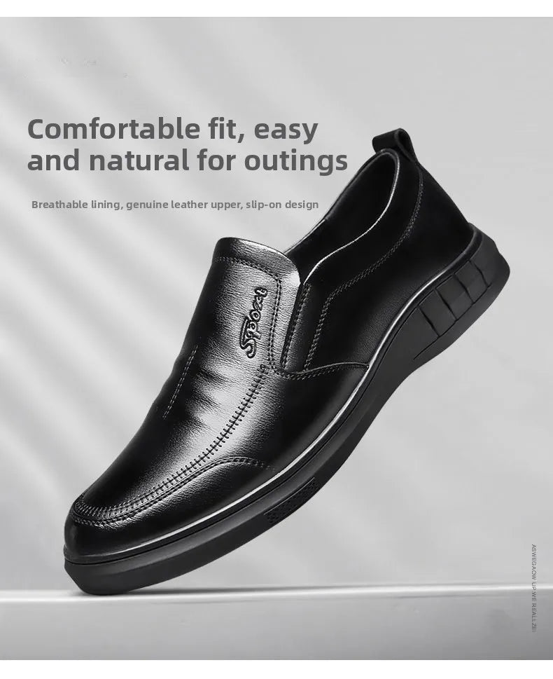 Libero - Hands free Lightweight slip-On Men's Leather Shoes - Ashour Shoes