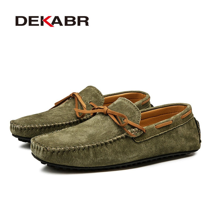 DEKABR2 - Suede Leather Boat Shoes/Loafers For Men - Summer Moccasins - Ashour Shoes