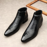 il corso boots - Leather dress boots for men with a zipper - Ashour Shoes