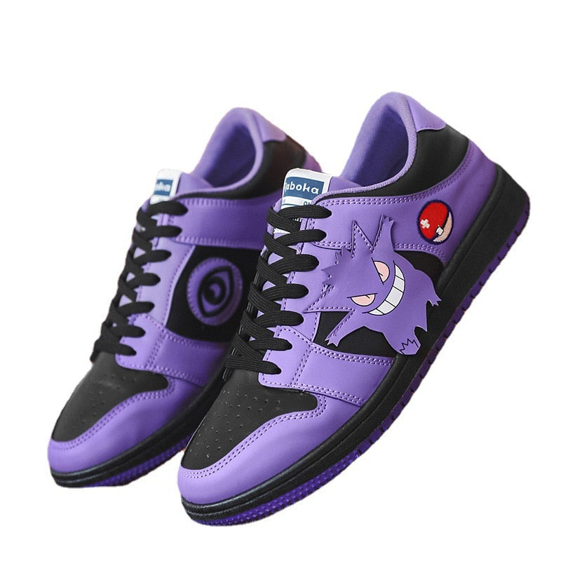 Pokemon Anime Gengar Purple Shoe: Fashionable Breathable Sneakers for Men