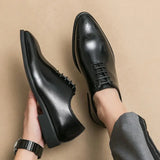 Il Rosso Nuov - Whole cut Red bottom sole oxford dress shoes for men with brogueing - Ashour Shoes