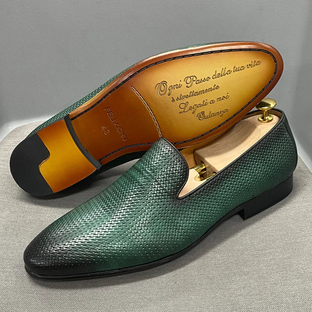Coccodrillo 3 - Unique animal print leather loafers for men