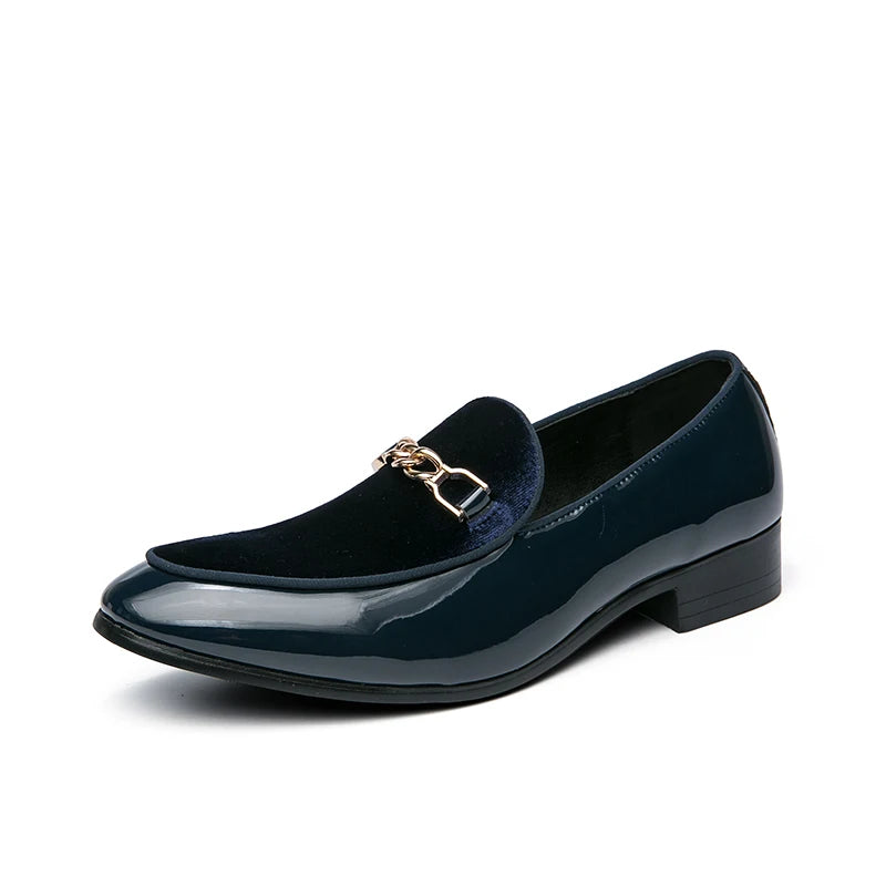 il lusso C - Italian style patent leather loafers for men - Ashour Shoes